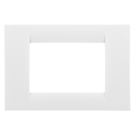 Rama Gewiss System GW22103, 3 module, alb, pentru priza / intrerupator