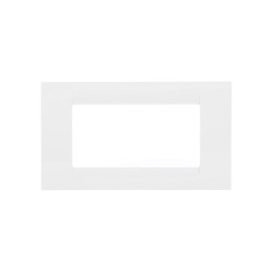 Rama Gewiss System GW22104, 4 module, alb, pentru priza / intrerupator