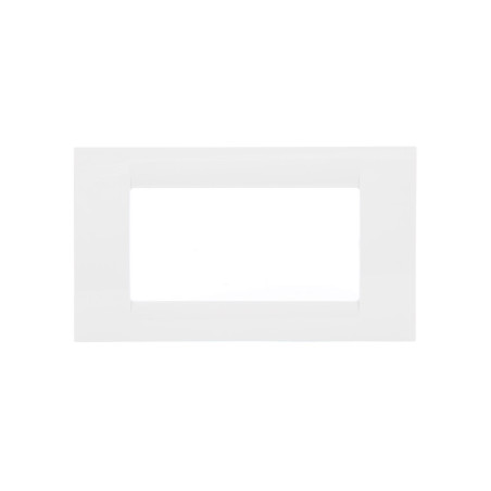 Rama Gewiss System GW22104, 4 module, alb, pentru priza / intrerupator