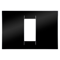 Rama Gewiss System GW22111, 1 modul, negru, pentru priza / intrerupator