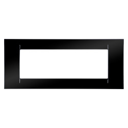 Rama Gewiss System GW22116, 6 module, negru, pentru priza / intrerupator