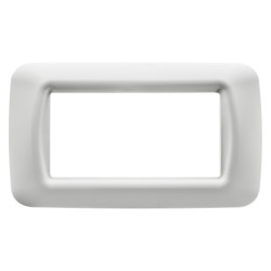 Rama Gewiss System GW22504, 4 module, alb, pentru priza / intrerupator
