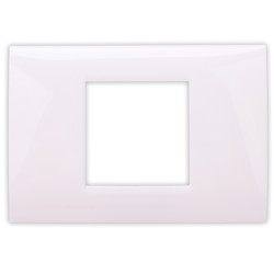 Rama Hoff BL-40802, 2 module, alb, pentru priza / intrerupator