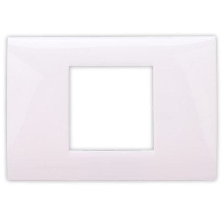 Rama Hoff BL-40802, 2 module, alb, pentru priza / intrerupator