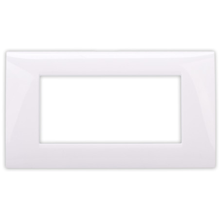 Rama Hoff BL-40804, 4 module, alb, pentru priza / intrerupator