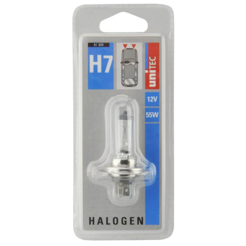 Bec auto halogen pentru far Unitec H7, 55 W, 12 V