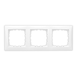 Rama Hoff Top BL-60003, 3 posturi, alb, pentru priza / intrerupator
