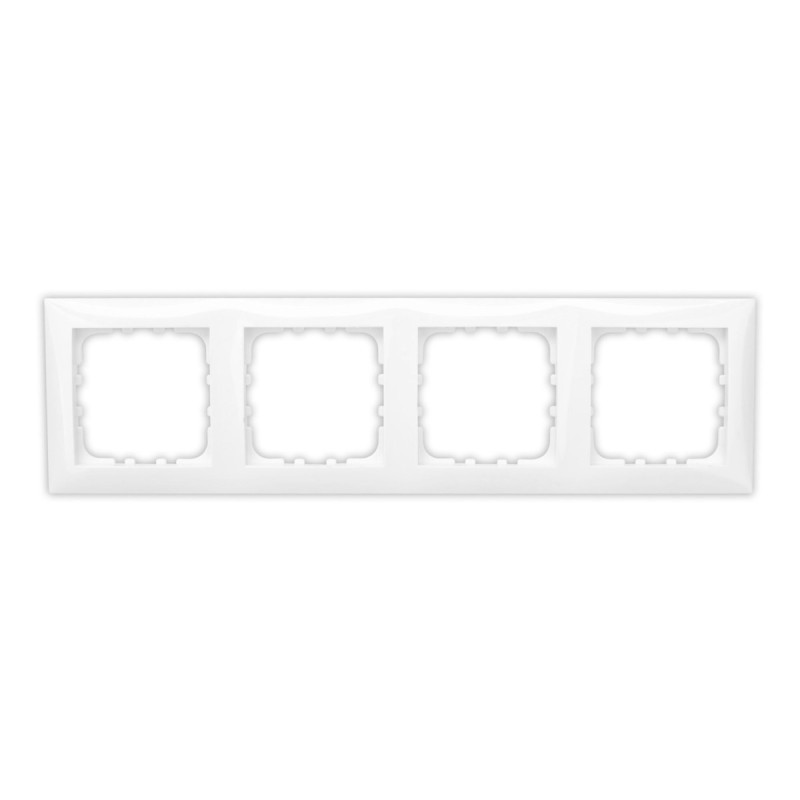 Rama Hoff Top BL-60004, 4 posturi, alb, pentru priza / intrerupator Rama Hoff Top BL-60004, 4 posturi, alb, pentru priza / intrerupator