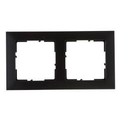 Rama Legrand New Suno 721522, 2 posturi, negru, pentru priza / intrerupator