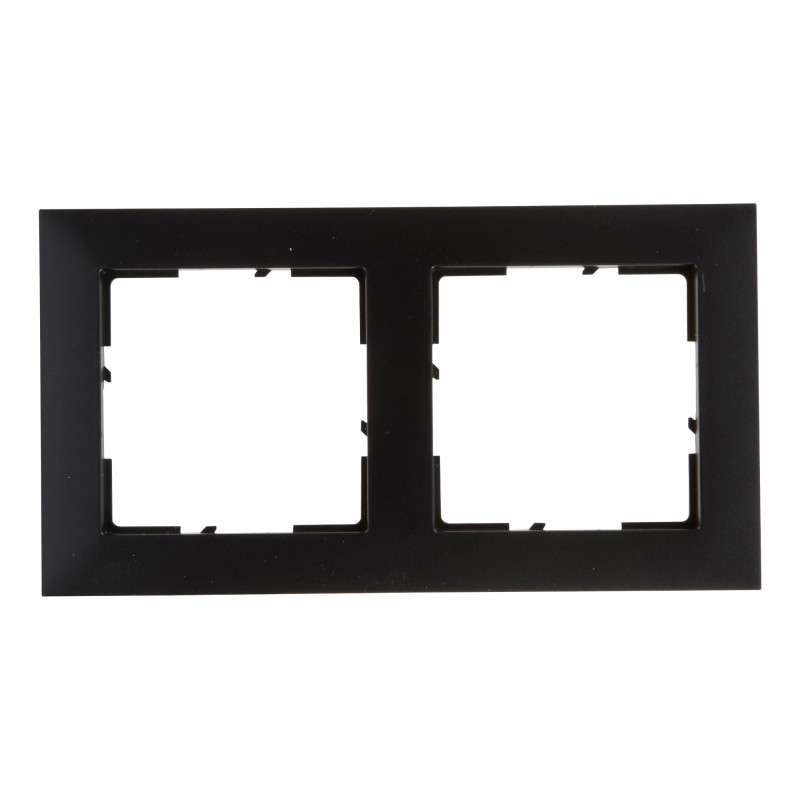 Rama Legrand New Suno 721522, 2 posturi, negru, pentru priza / intrerupator