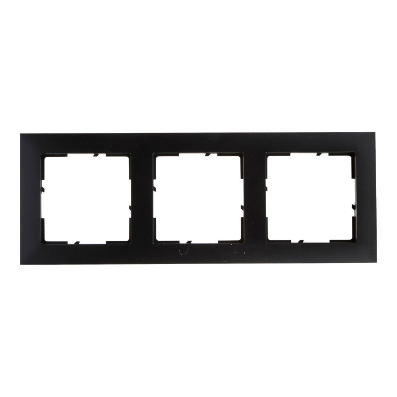 Rama Legrand New Suno 721523, 3 posturi, negru, pentru priza / intrerupator