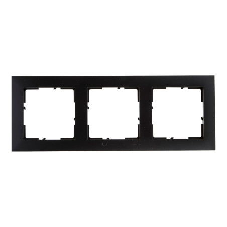 Rama Legrand New Suno 721523, 3 posturi, negru, pentru priza / intrerupator