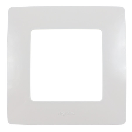 Rama Legrand Niloe 397868, 1 post, alb, pentru priza / intrerupator