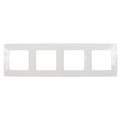 Rama Legrand Niloe 397871, 4 posturi, alb, pentru priza / intrerupator