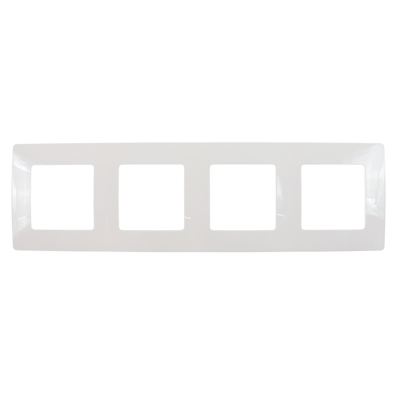 Rama Legrand Niloe 397871, 4 posturi, alb, pentru priza / intrerupator