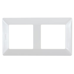 Rama Legrand Valena Life 754002, 2 posturi, alb, pentru priza / intrerupator