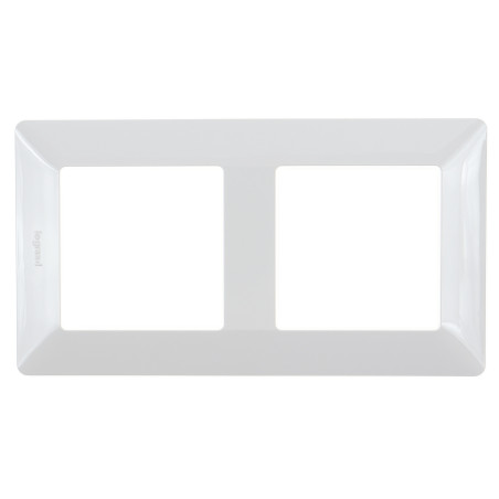 Rama Legrand Valena Life 754002, 2 posturi, alb, pentru priza / intrerupator