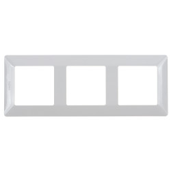 Rama Legrand Valena Life 754003, 3 posturi, alb, pentru priza / intrerupator