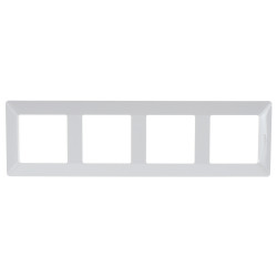 Rama Legrand Valena Life 754004, 4 posturi, alb, pentru priza / intrerupator