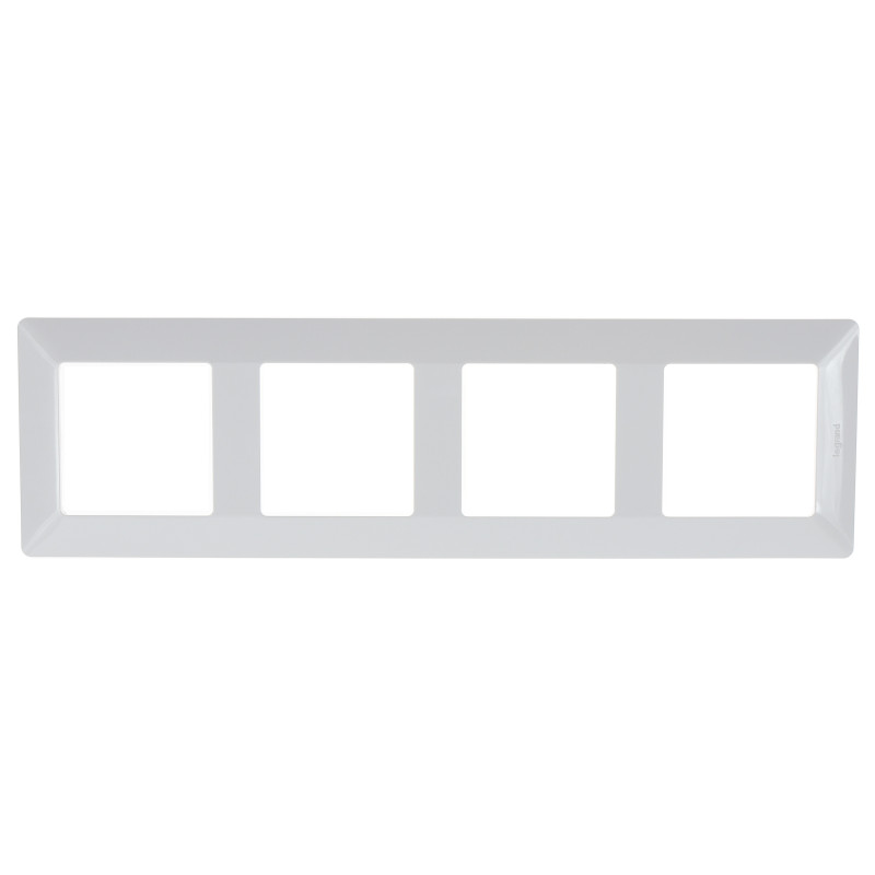 Rama Legrand Valena Life 754004, 4 posturi, alb, pentru priza / intrerupator