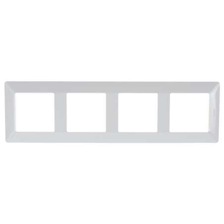 Rama Legrand Valena Life 754004, 4 posturi, alb, pentru priza / intrerupator