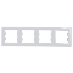 Rama Schneider Electric Asfora EPH5800421, 4 posturi, alb, pentru priza / intrerupator