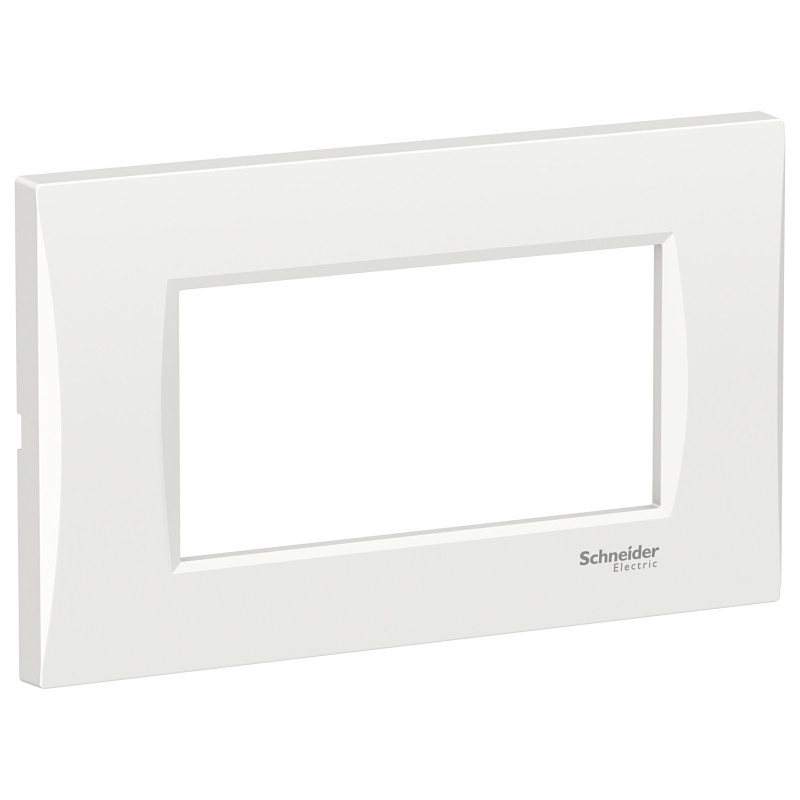 Rama Schneider Electric Easy Styl LMR7364001, 4 module, alb, pentru priza / intrerupator