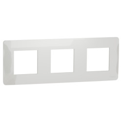 Rama Schneider Electric Noua Unica NU200618, 3 posturi, alb, pentru priza / intrerupator