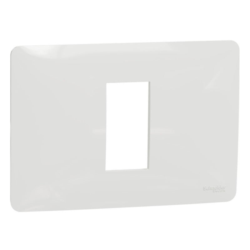 Rama Schneider Electric Noua Unica NU210118, 1 modul, alb, pentru priza / intrerupator