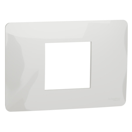 Rama Schneider Electric Noua Unica NU210218, 2 module, alb, pentru priza / intrerupator