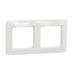 Rama Schneider Electric Sedna SDD311802, 2 posturi, alb, pentru priza / intrerupator