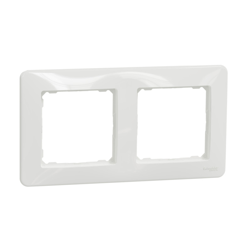 Rama Schneider Electric Sedna SDD311802, 2 posturi, alb, pentru priza / intrerupator