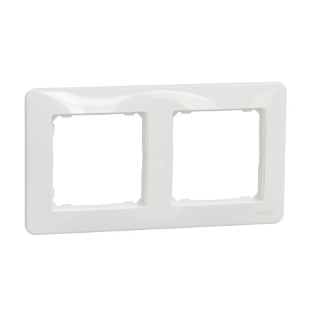 Rama Schneider Electric Sedna SDD311802, 2 posturi, alb, pentru priza / intrerupator