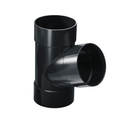 Ramificatie burlan, pentru sistem pluvial, Budmat Proaqua, PVC, gri, D 63 mm