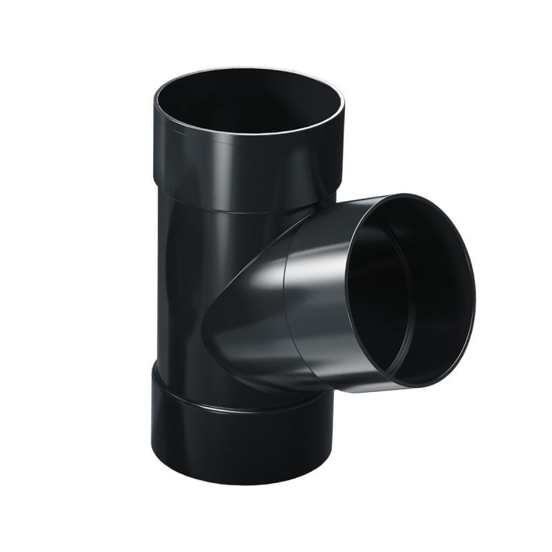 Ramificatie burlan, pentru sistem pluvial, Budmat Proaqua, PVC, gri, D 63 mm