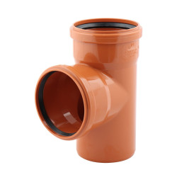 Ramificatie PVC cu inel, D 125 x 125 mm, 87 grade