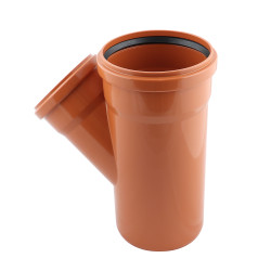 Ramificatie PVC cu inel, D 160 x 110 mm, 45 grade