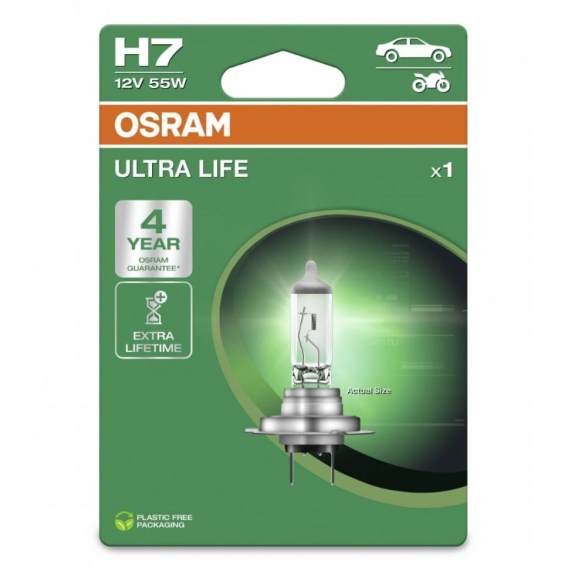 Bec auto Osram H7 Ultra Life BL1 , PX26D, 55 W, 12 V