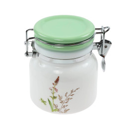 Recipient pentru ingrediente, R0J050-1CCG, sticla opal, alb + verde + model multicolor, 10.8 x 11.8 cm, 500 ml