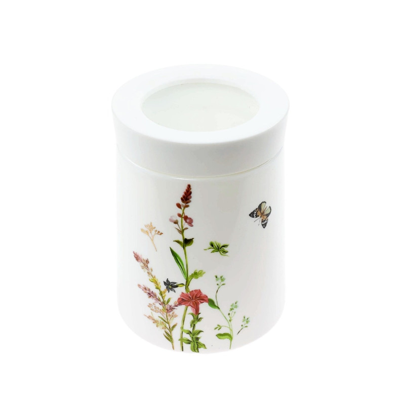 Recipient pentru ingrediente T2J075-1PW, sticla opal, alb + model multicolor, 10.3 x 14.3 cm, 750 ml Recipient pentru ingrediente T2J075-1PW, sticla opal, alb + model multicolor, 10.3 x 14.3 cm, 750 ml
