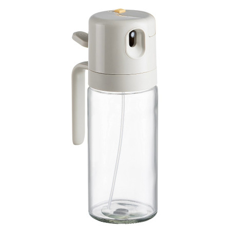 Recipient ulei / otet, AAB072, cu pulverizator, sticla transparenta, 22.8 cm, 550 ml