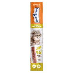 Recompensa pisici / hrana complementara, Club 4 Paws Sticks, adult, curcan si iepure
