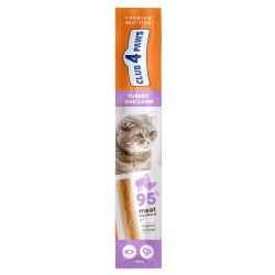 Recompensa pisici / hrana complementara, Club 4 Paws Sticks, adult, curcan si miel
