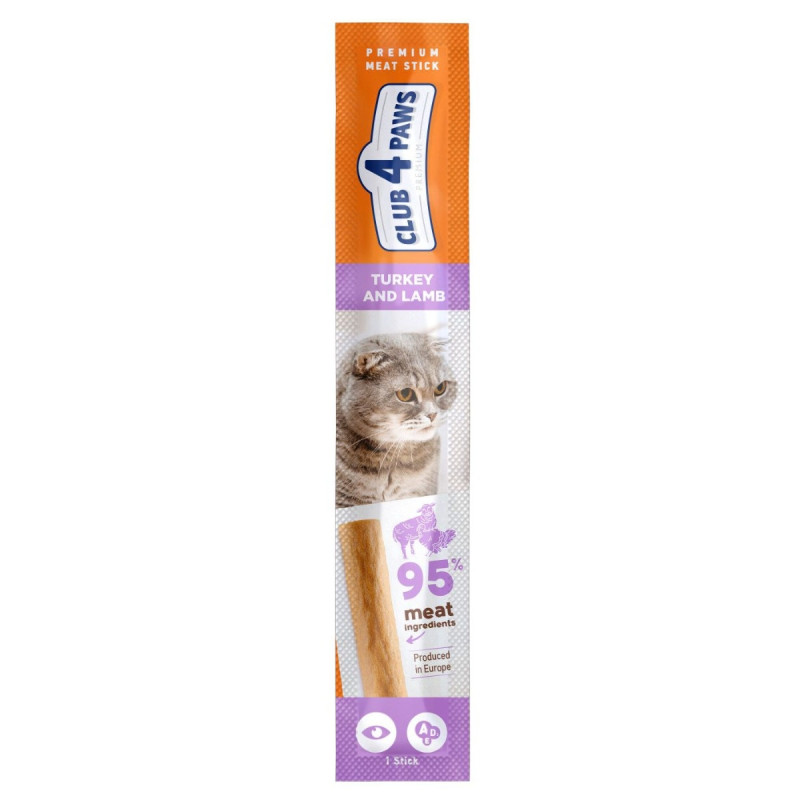 Recompensa pisici / hrana complementara, Club 4 Paws Sticks, adult, curcan si miel Recompensa pisici / hrana complementara, Club 4 Paws Sticks, adult, curcan si miel