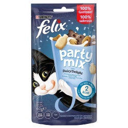 Recompensa pisici / hrana complementara Felix Party Mix Dairy, lapte, iaurt si branza, 60 g