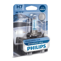 Bec auto pentru far, Philips WhiteVision Ultra H7, 55 W, 12 V