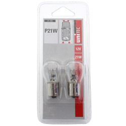 Bec auto pentru frana/semnalizare Unitec P21W, 21 W, 12 V, set 2 bucati