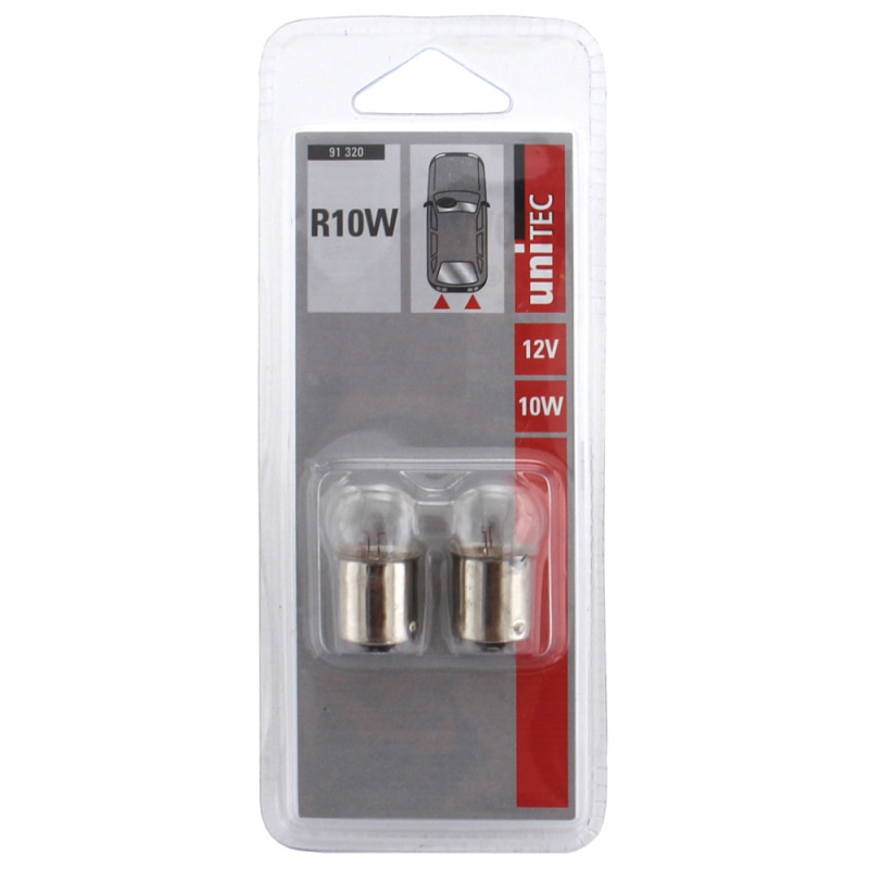 Bec auto pentru pozitie Unitec R10W, 10 W, 12 V, set 2 bucati