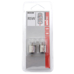 Bec auto pentru pozitie Unitec R5W, 5 W, 12 V, set 2 bucati