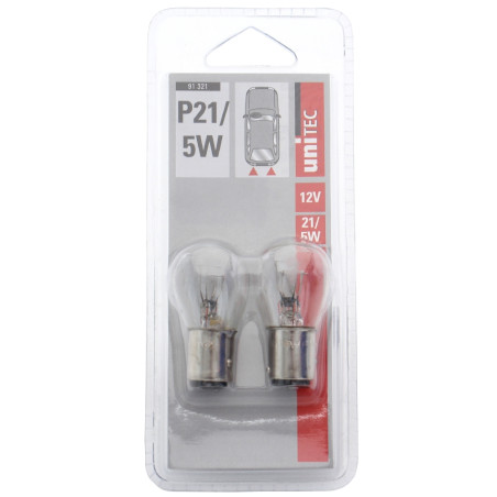 Bec auto pentru pozitie/frana Unitec P21, 5 W, 12 V, set 2 bucati